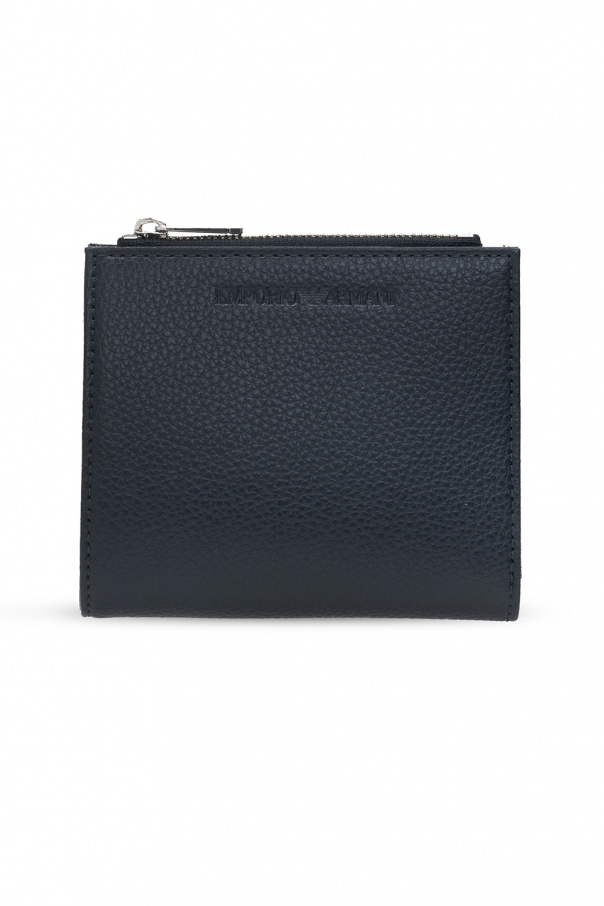 Emporio armani Cuir Leather wallet with logo